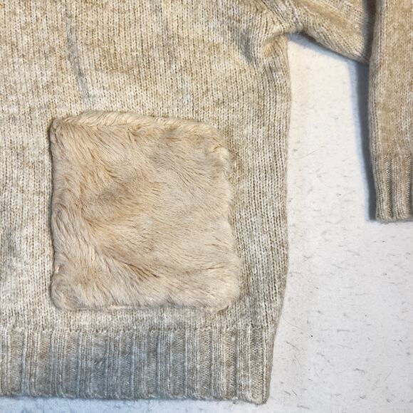 Zara Knit Alpaca Blend Sweater Woman's M Turtleneck Pockets Like a Fluffy Cloud - Picture 3 of 16